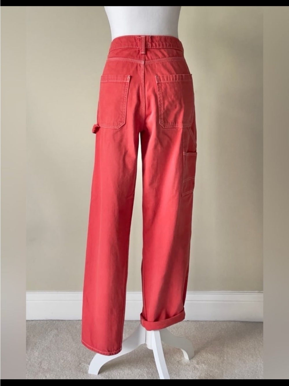 Urban Outfitters BDG Rih Extreme Baggy Orange High Rise Relaxed Fit Jean Size 2 - Picture 7 of 9
